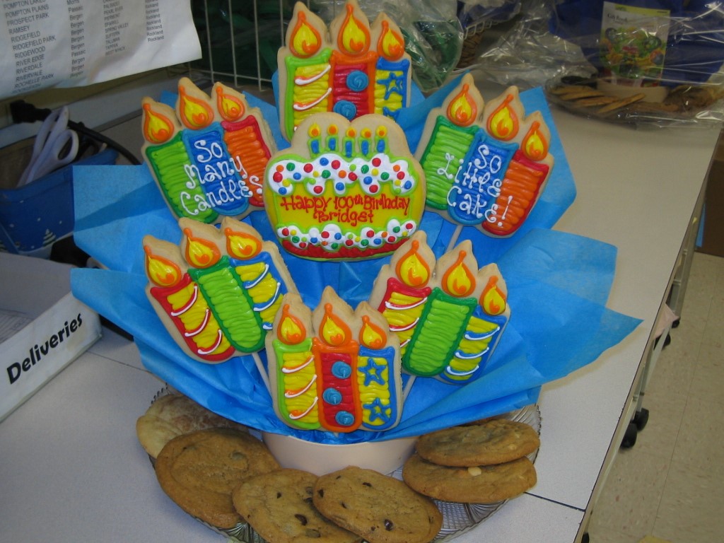 100th BIRTHDAY [201] : Cookies by Design Englewood NJ, Cookie Gift Baskets